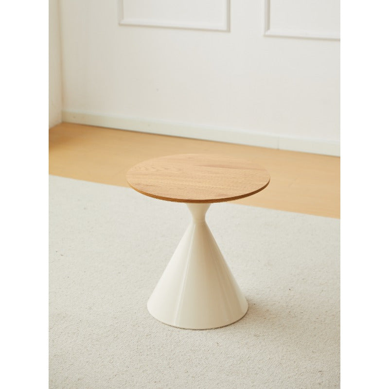 White Round Coffee Table – Modern Minimal Center Table