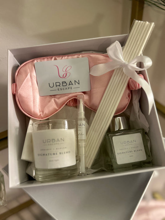 Christmas Gift Box with £20 Voucher, Winter Nights Artisan Candle & Luxury Gift Set-0
