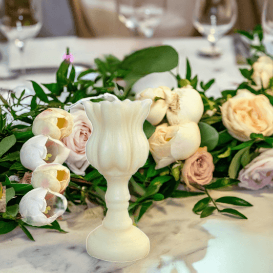 Elegant Tulip Scented Candle Holder - Chic Home Decor Accent