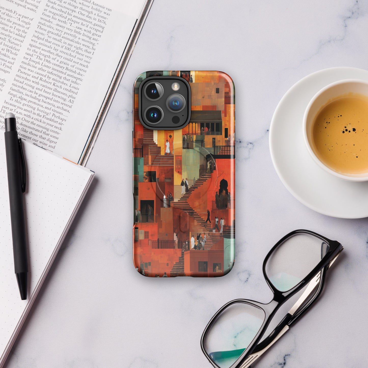 Tetrix City Layers Collage – Tough iPhone Case with MagSafe