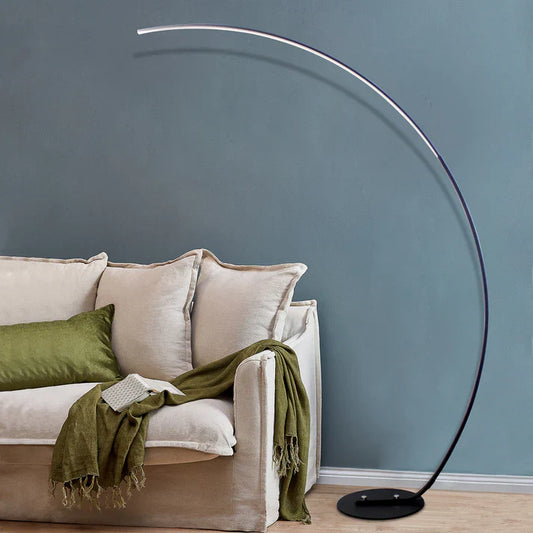 Modern RGBW Curved Floor Lamp with Dynamic Ambilight