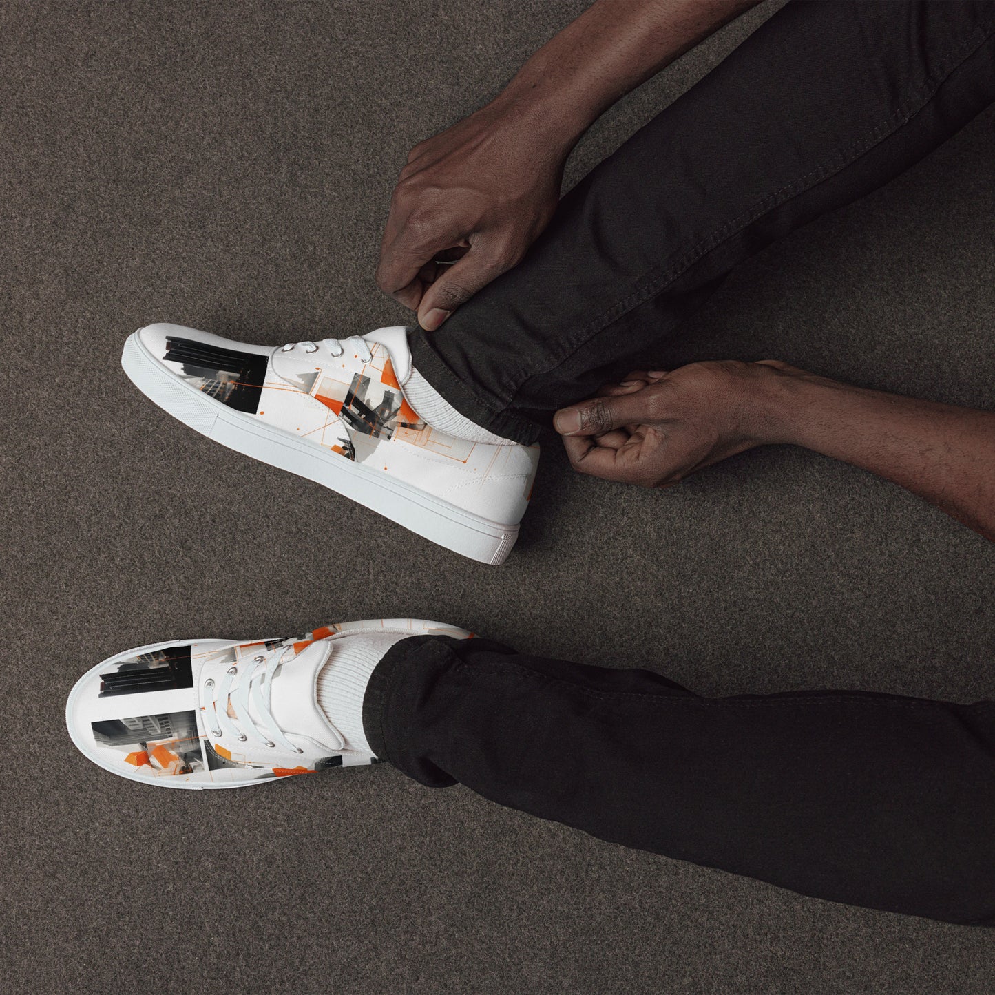 Zapatos de lona con cordones para hombre