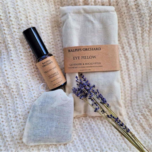 Lavender Sleep Kit Gift Set with Pillow Mist Spray & Luxurious Eye Pillow