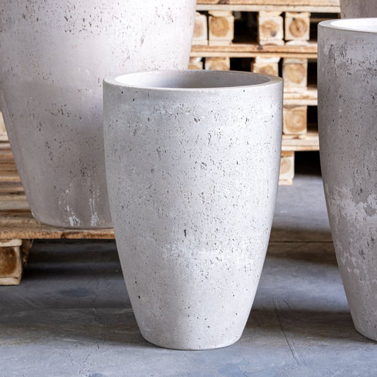 Truffle 40cm Tall Concrete Plant Pot - Modern Vase Style Planter-0