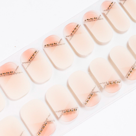 16 Pack Real Gel Nail Polish Stickers Pink Long Lasting Salon Quality Set