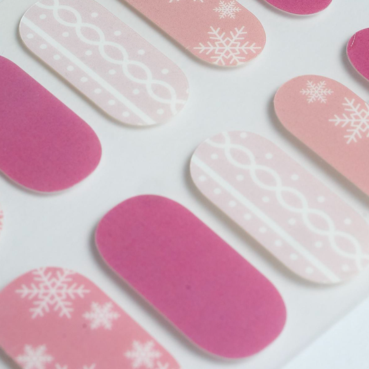 Pink Gel Nails Real 16 Piece Set Non-Toxic Long Lasting 10-14 Days